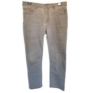 PrAna Men's Slim Fit Gray Organic Cotton Jeans 36x32 Comfortable Stretch Denim